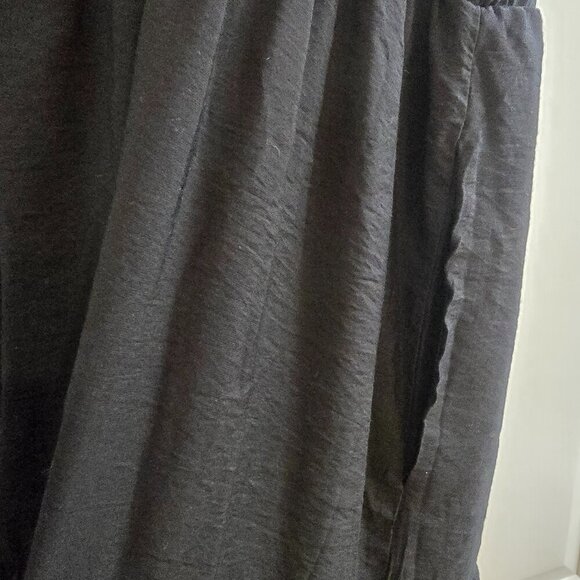 Women's Flutter Short Sleeve Maxi A-Line Dress - Ava & Viv - Black 2X - Picture 10 of 13